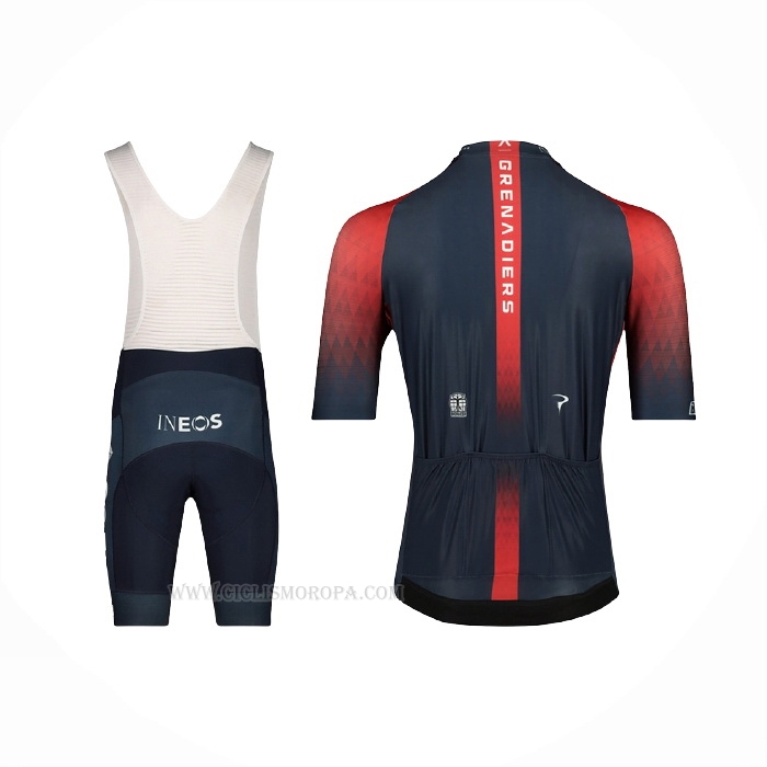 2022 Ropa Ciclismo Ineos Grenadiers Rojo Azul Mangas Corta y Culotte Corto